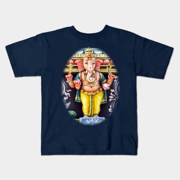 Ganesha Kids T-Shirt by BluedarkArt